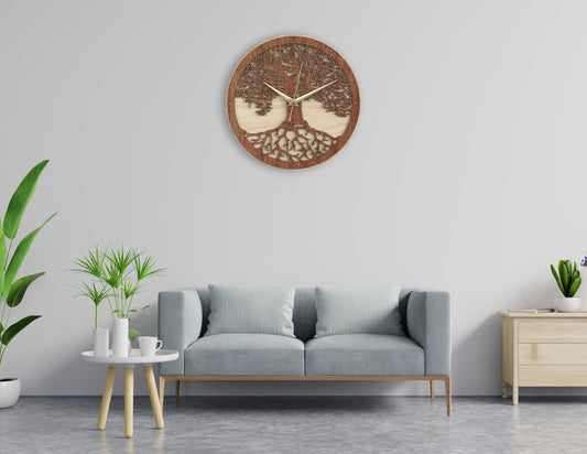 DESIGNER TREE WOODEN WALL CLOCK