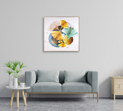 The Yellow and Green Stingray Framed Canvas Wall PAINTING