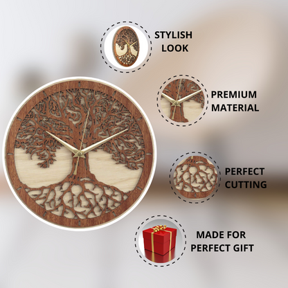DESIGNER TREE WOODEN WALL CLOCK