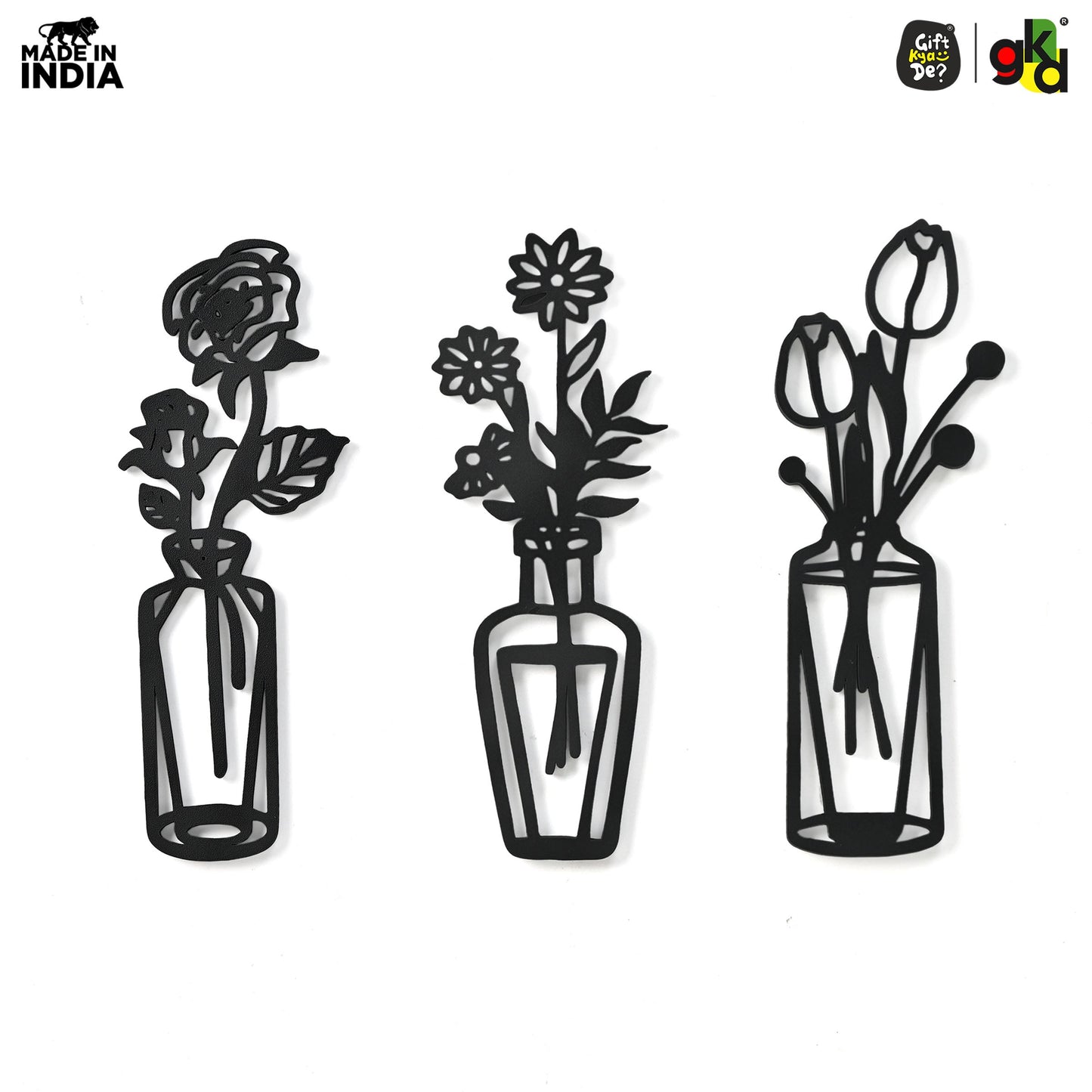 Bird & Flower Design Wall Hanging | 1 Pc & 3 Pc MDF Wall Art Set | Wooden Wall Decor for Living Room, Bedroom & Office
