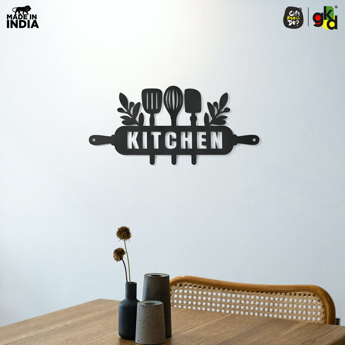 Welcome, Coffee & Kitchen Theme Wall Art | Wood Wall Hanging for Home Décor, Cafe Decor