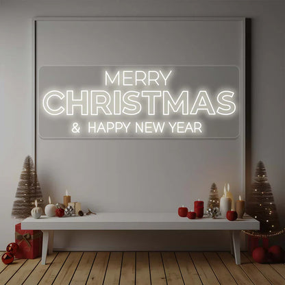 Merry Christmas & Happy New Year Neon Light