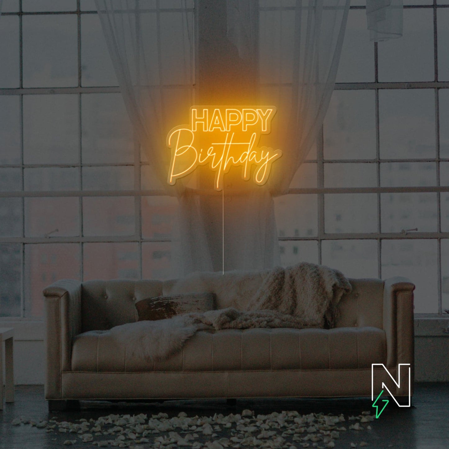 Happy Birthday Neon Sign