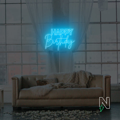 Happy Birthday Neon Sign