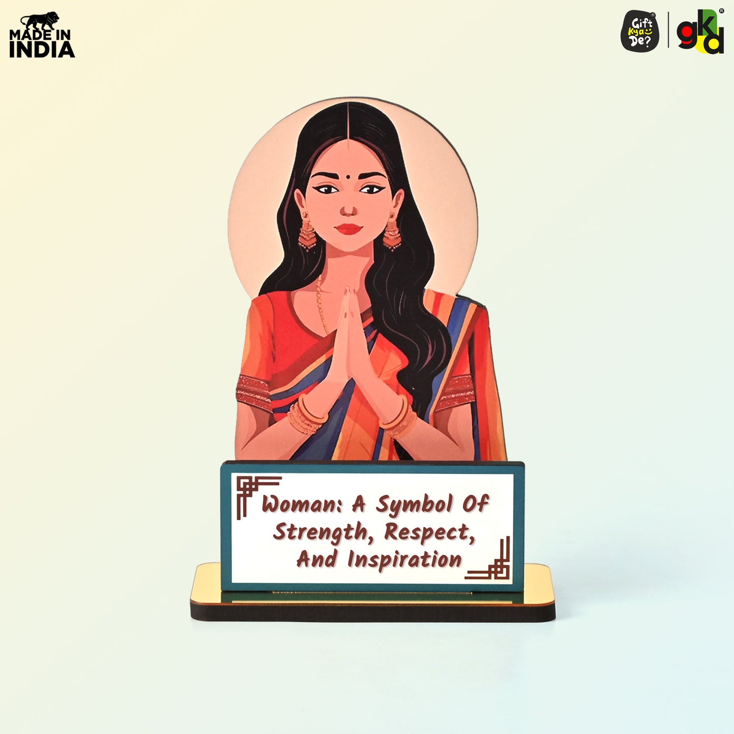 Wooden Traditional Women Memento | International Women's Day Award | Gift for Women Employees & Leaders