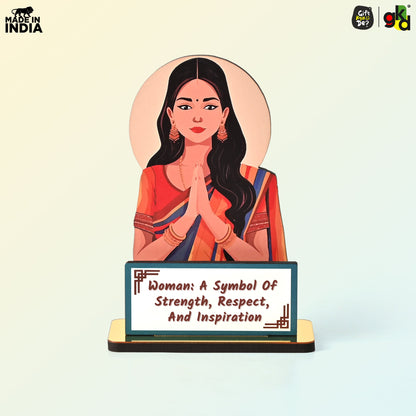 Wooden Traditional Women Memento | International Women's Day Award | Gift for Women Employees & Leaders