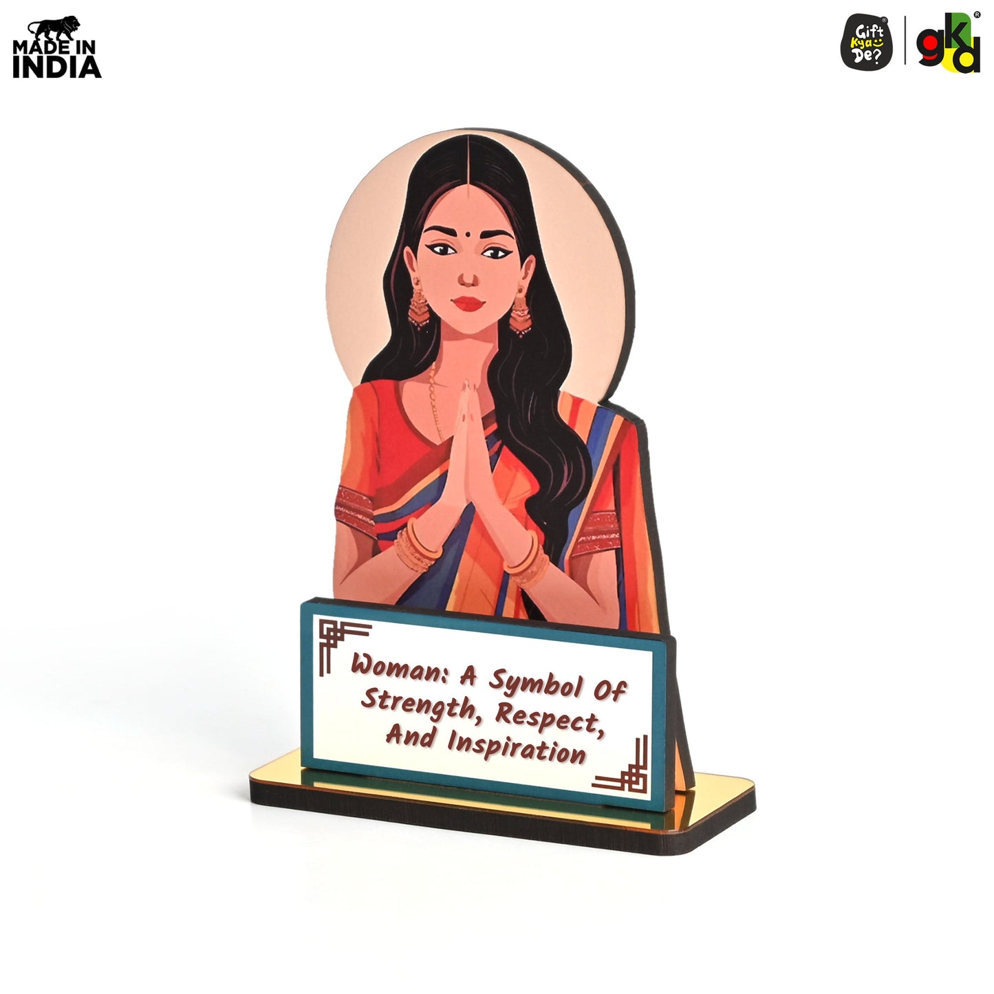 Wooden Traditional Women Memento | International Women's Day Award | Gift for Women Employees & Leaders