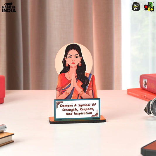 Wooden Traditional Women Memento | International Women's Day Award | Gift for Women Employees & Leaders
