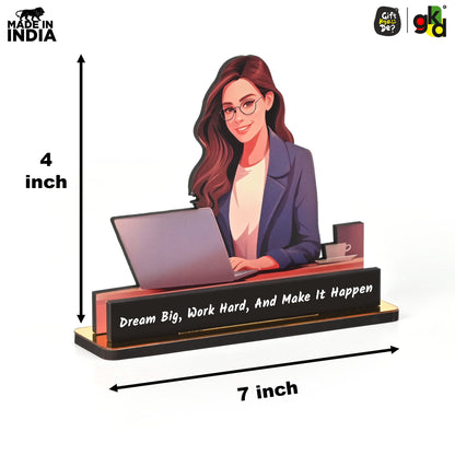 Wooden Women’s Day Award | International Women's Day Memento | Appreciation Gift for Working Women & Leaders