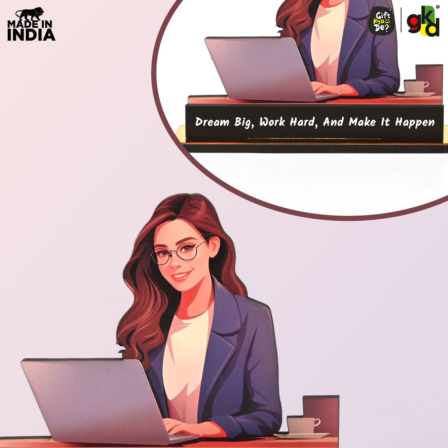 Wooden Women’s Day Award | International Women's Day Memento | Appreciation Gift for Working Women & Leaders