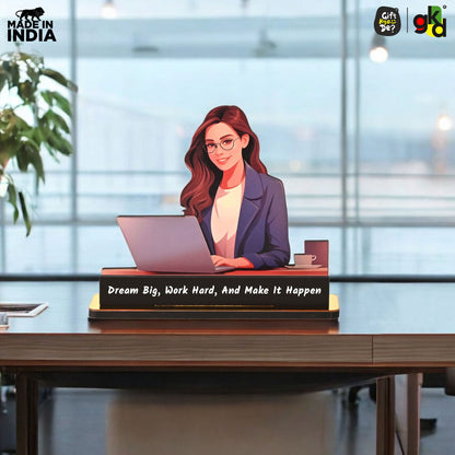 Wooden Women’s Day Award | International Women's Day Memento | Appreciation Gift for Working Women & Leaders
