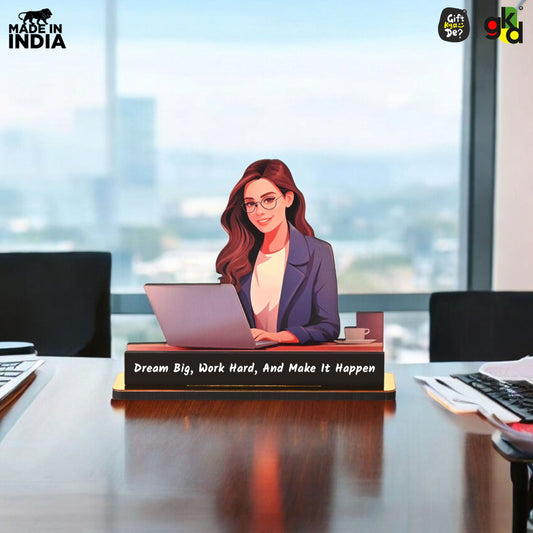 Wooden Women’s Day Award | International Women's Day Memento | Appreciation Gift for Working Women & Leaders