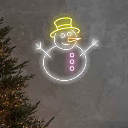 Snowman Neon Sign