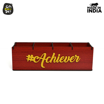 Motivational Desk Organizer | 4 Compartments | Desk Accessories