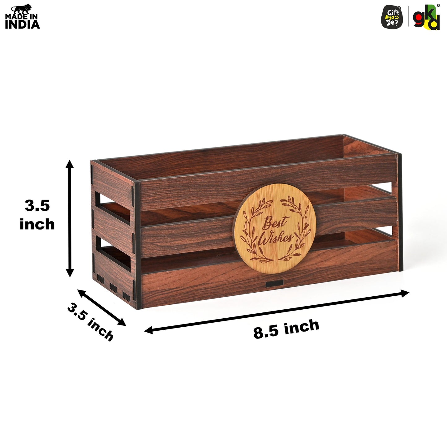 Premium Wooden Basket with Handle for Gifting and Home Decor | Eco-friendly Gift Hamper Basket | Wedding Gift Return Gift