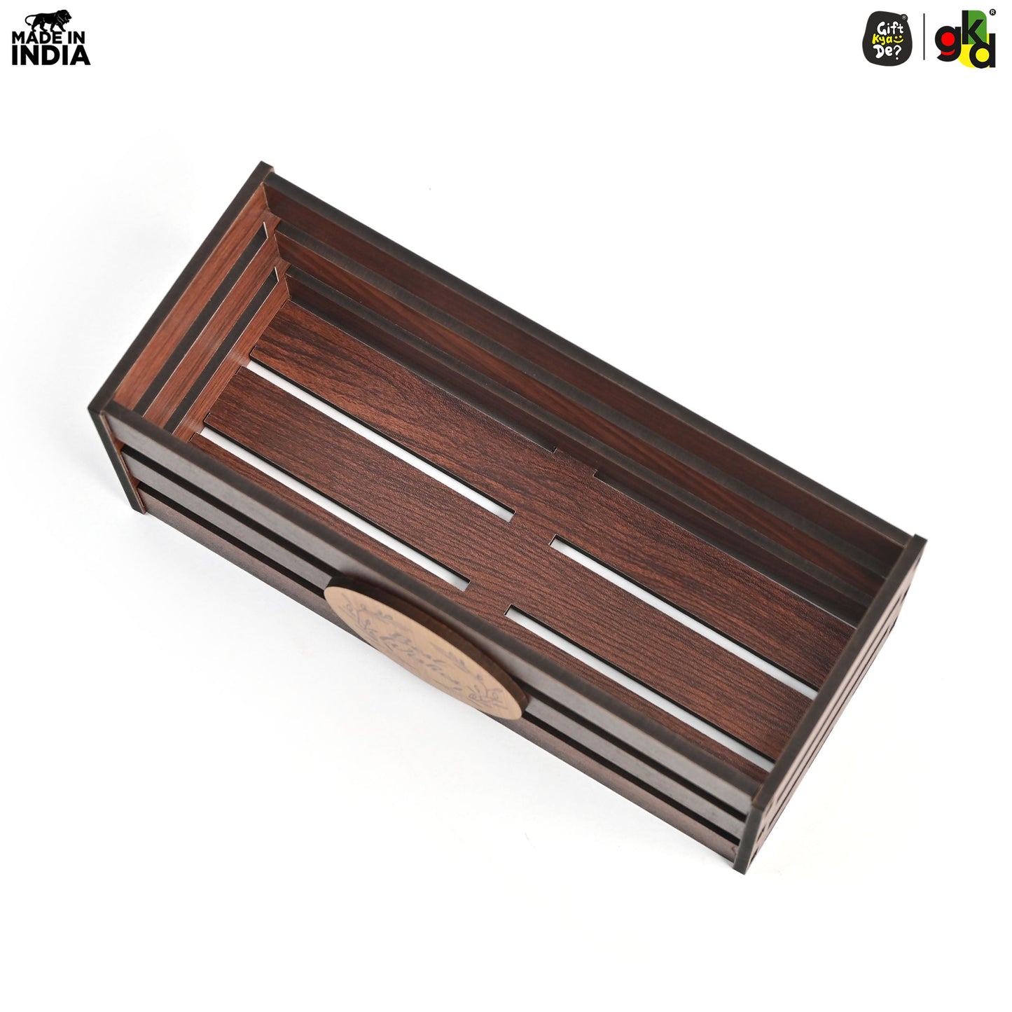 Premium Wooden Basket with Handle for Gifting and Home Decor | Eco-friendly Gift Hamper Basket | Wedding Gift Return Gift
