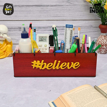Motivational Desk Organizer | 4 Compartments | Desk Accessories