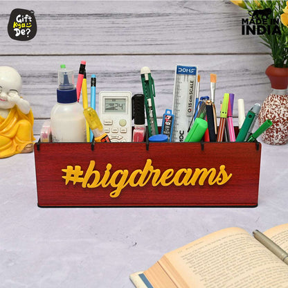 Motivational Desk Organizer | 4 Compartments | Desk Accessories