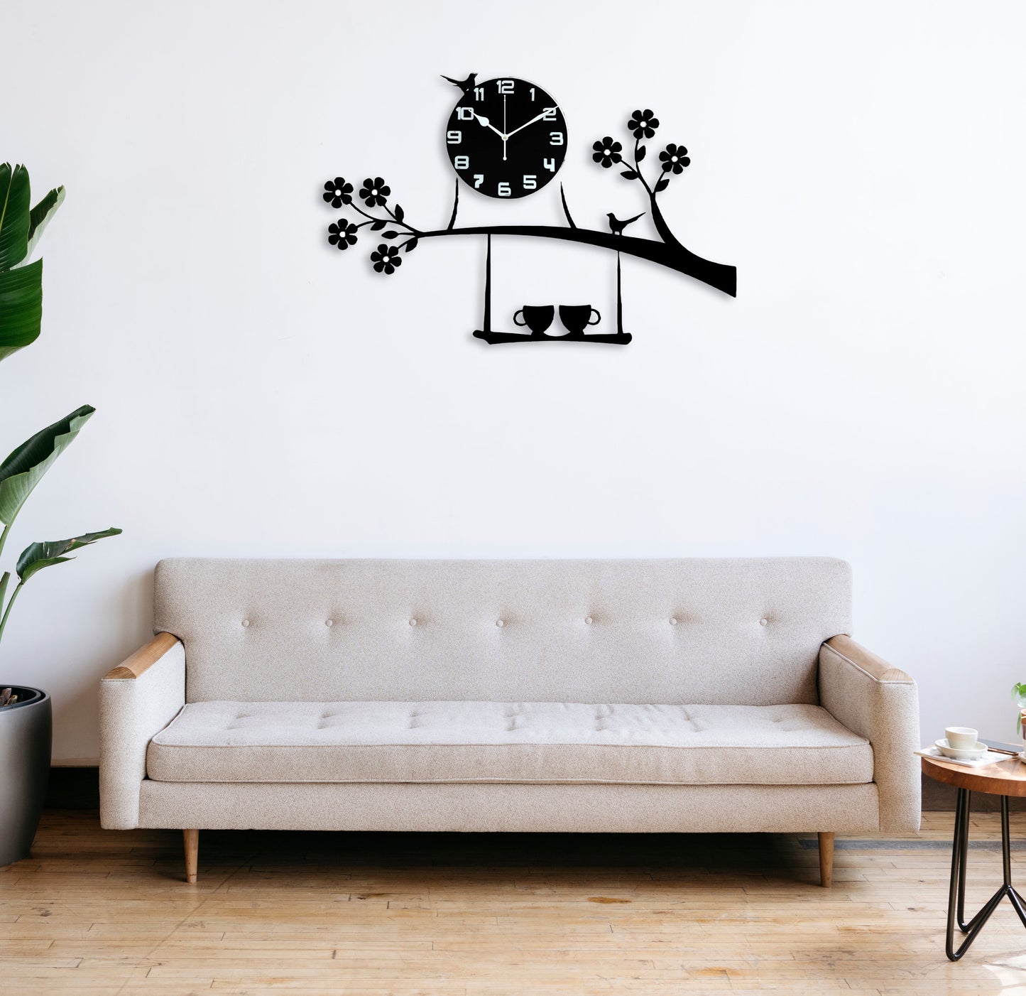 Antique Tree Design Acrylic Wall Clock