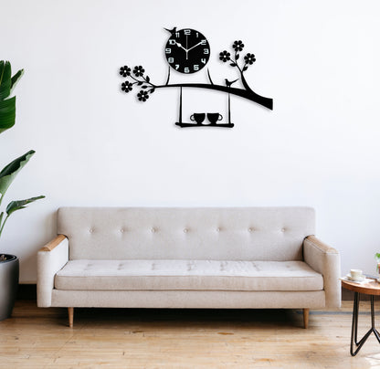 Antique Tree Design Acrylic Wall Clock