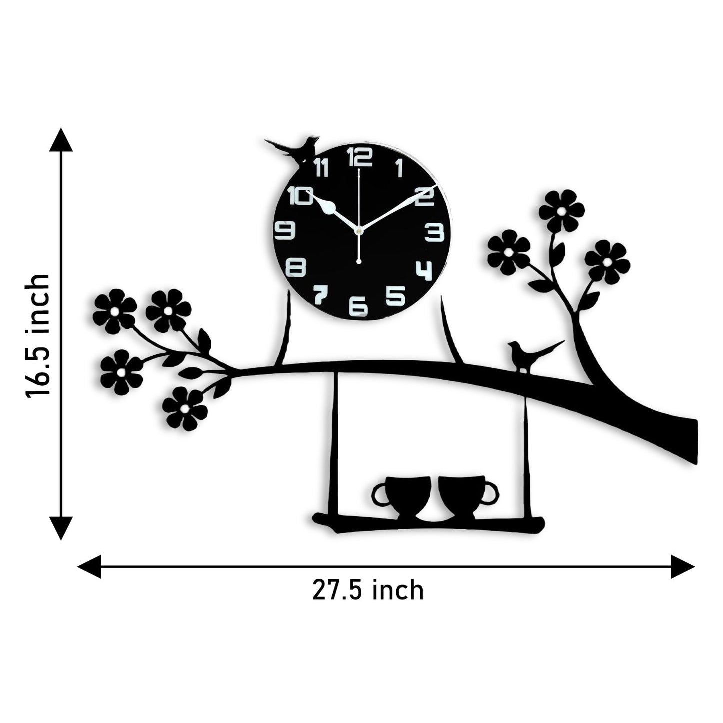 Antique Tree Design Acrylic Wall Clock
