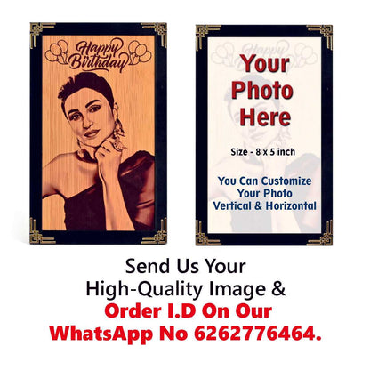 Personalized Wooden Table Mount Photo Frame | Perfect Birthday Gift |  Sublimated 8 x 5 Inch Photo Frame