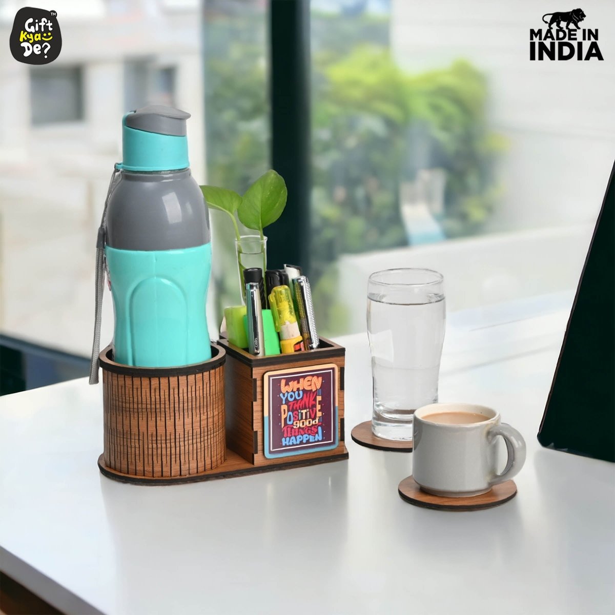 Eco-Friendly New Year Gift Hamper with Bamboo Essentials and Desk Organizer