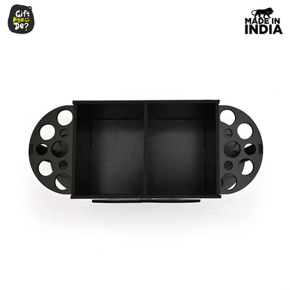 Funky 2 Compartment Makeup Organizer with Brush Holder
