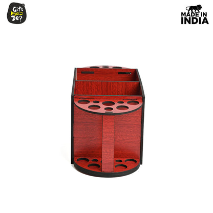 Funky 2 Compartment Makeup Organizer with Brush Holder