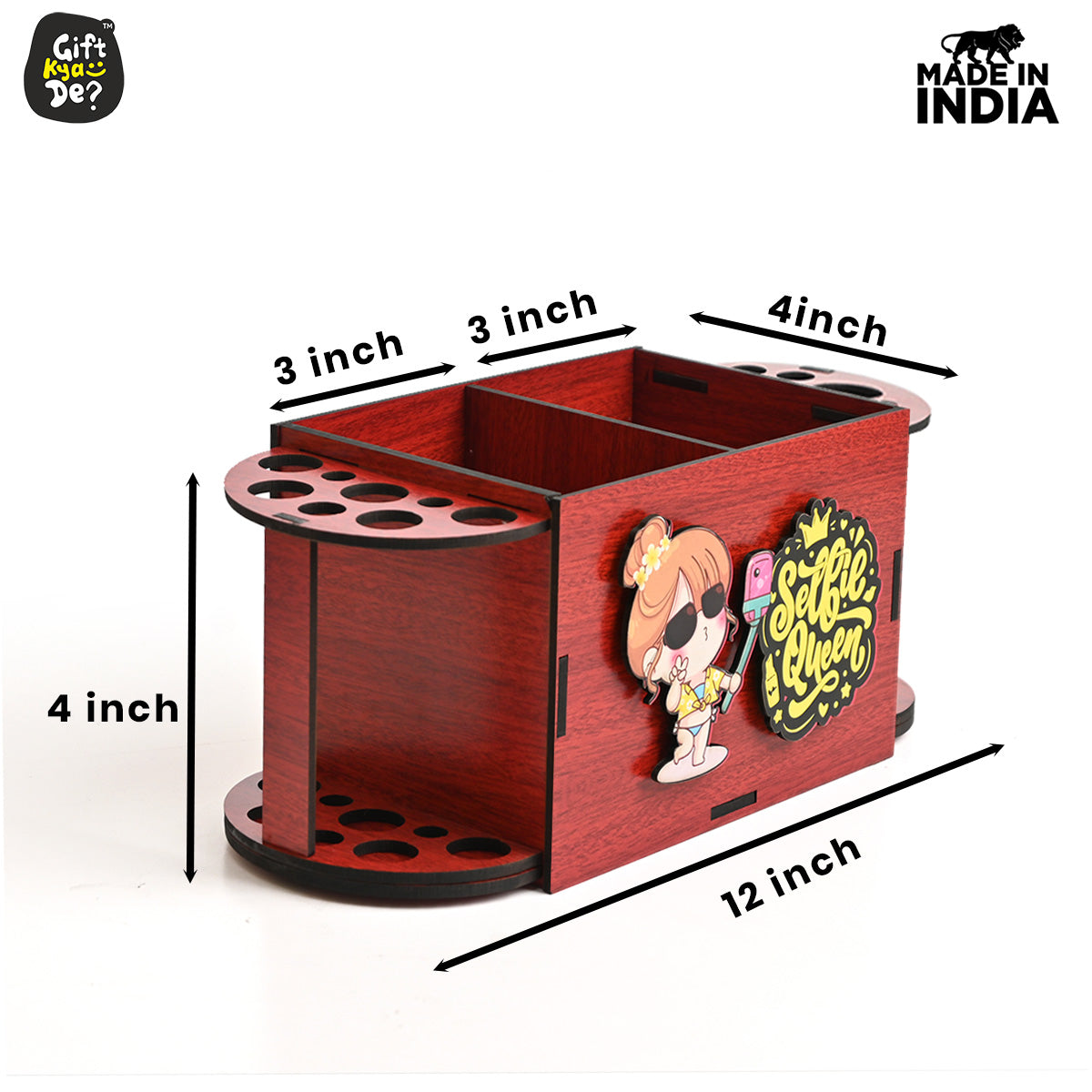 Funky 2 Compartment Makeup Organizer with Brush Holder