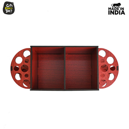 Funky 2 Compartment Makeup Organizer with Brush Holder