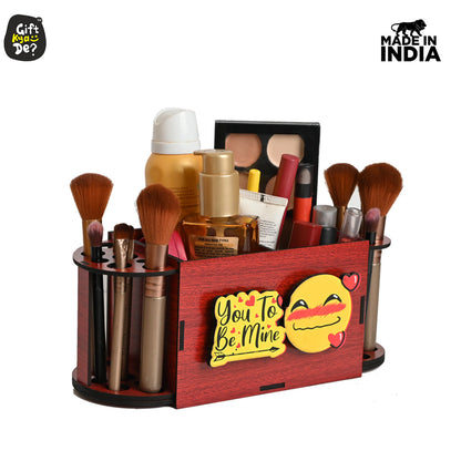 Funky 2 Compartment Makeup Organizer with Brush Holder