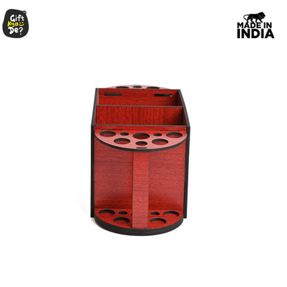 Funky 2 Compartment Makeup Organizer with Brush Holder