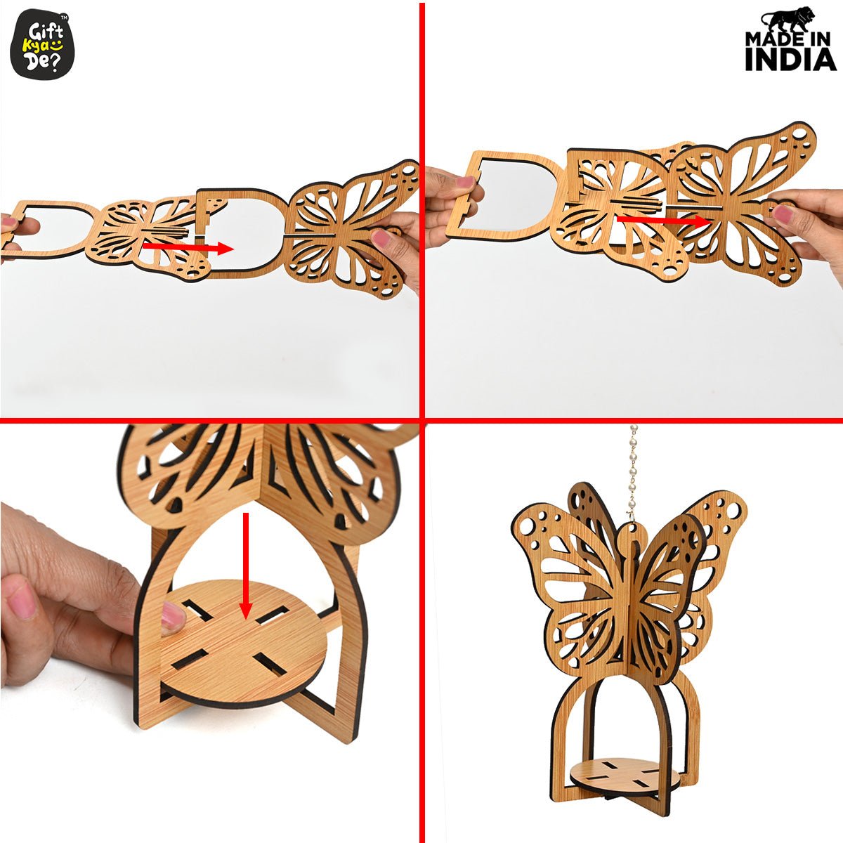Hanging Butterfly Diya Holder