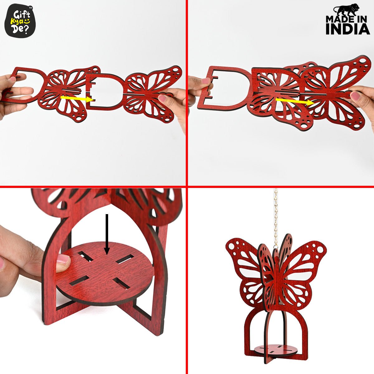Hanging Butterfly Diya Holder