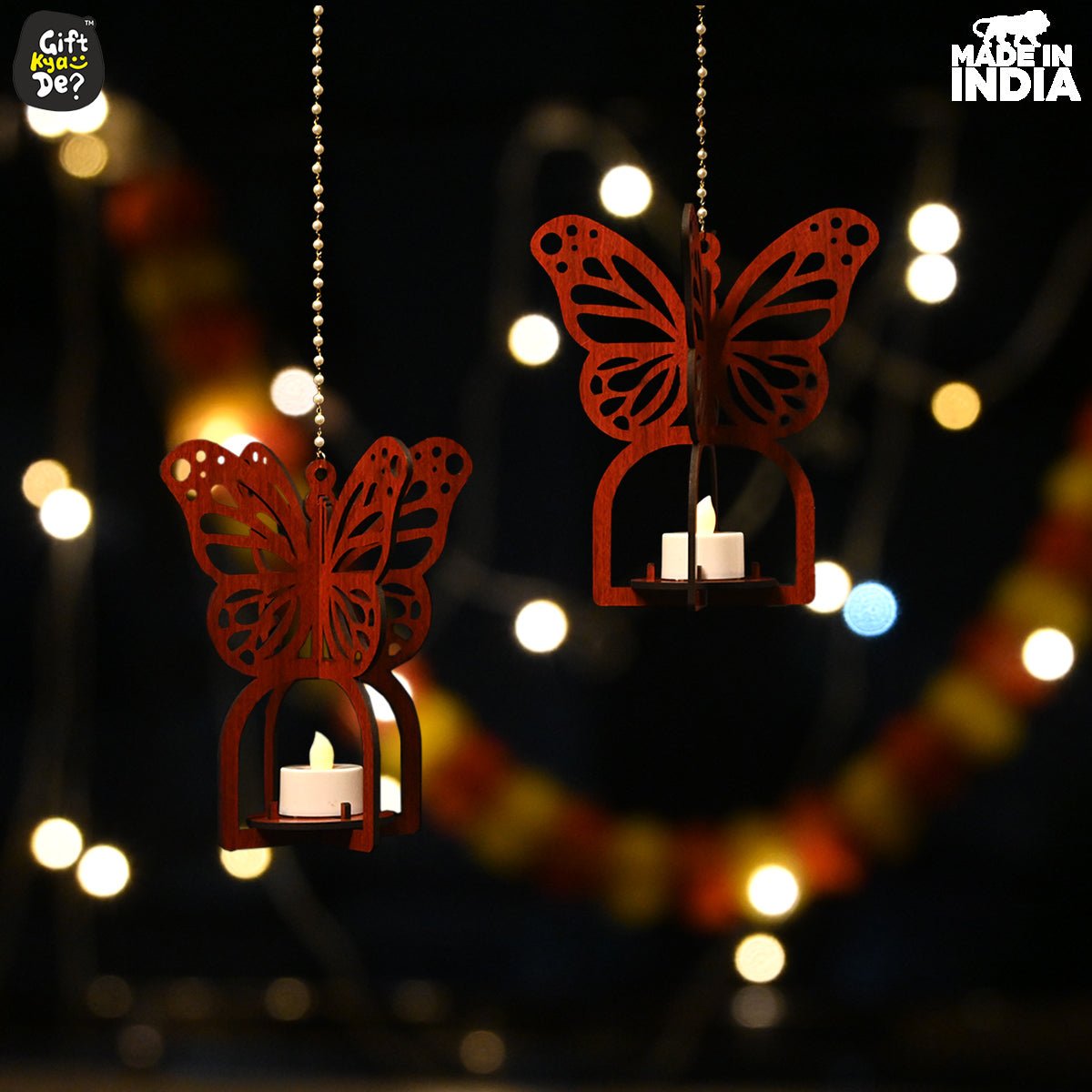 Hanging Butterfly Diya Holder