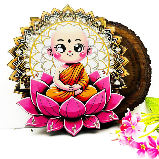 MustHome Premium Colorful Wooden Keyholder for Home Wall|‎20 x 20 cm