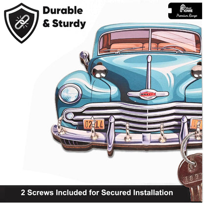 MustHome Key Holder for Home | Premium Car Keys Wooden Key Holder |‎15 x 15 cm