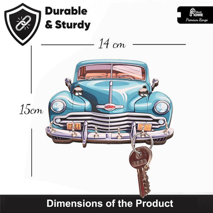 MustHome Key Holder for Home | Premium Car Keys Wooden Key Holder |‎15 x 15 cm