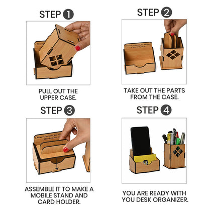 3 in 1 Mobile Stand, Pen Stand and Card Holder | Desk Accessories | Corporate Gifts