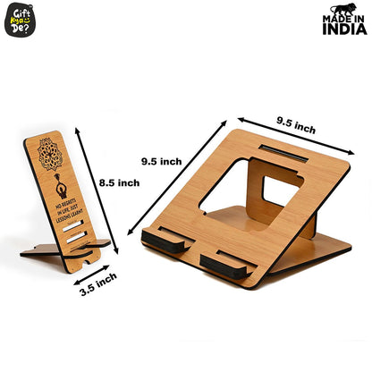 3 Level Portable Laptop Stand with Portable Mobile Holder Combo | Customized Corporate Gifts | Work From Home