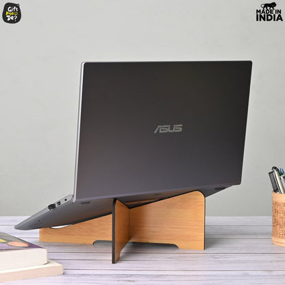 Wooden Portable Cross Laptop Stand | Laptop Accessories | Eco-Friendly | Corporate Gifts