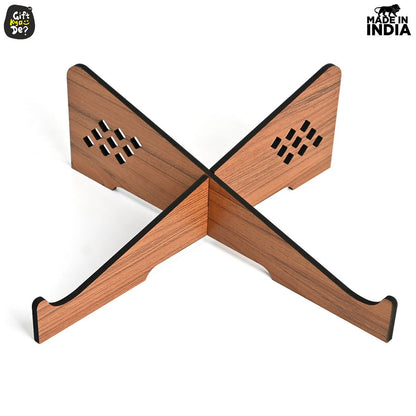 Wooden Portable Cross Laptop Stand | Laptop Accessories | Eco-Friendly | Corporate Gifts