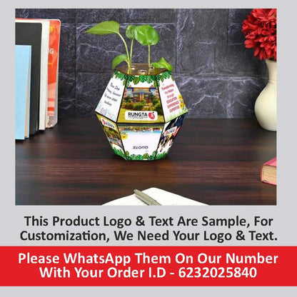 Customize Test Tube Planter with Wooden Holder / Calendar 2025 | Hexagon Design | Corporate Gifts