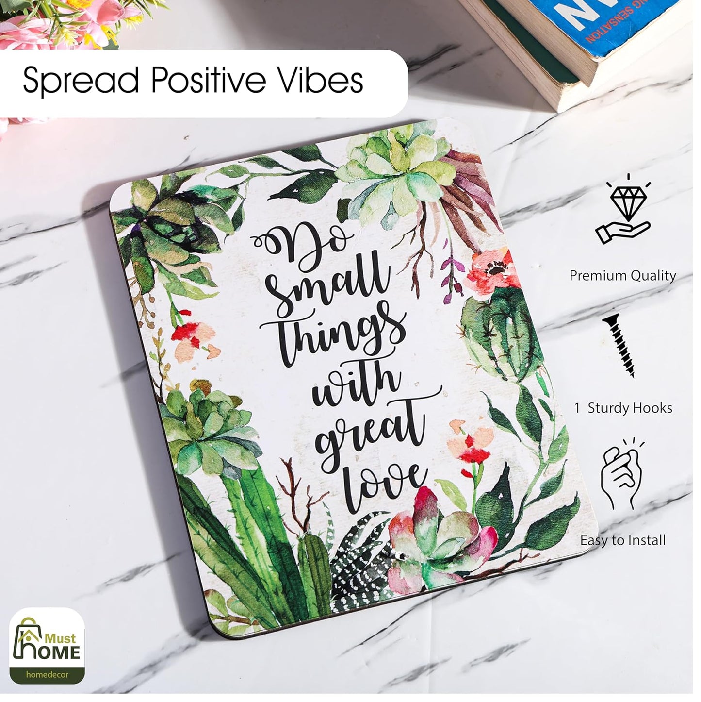 MustHome Inspirational Quote Wall Art|Office Decor|