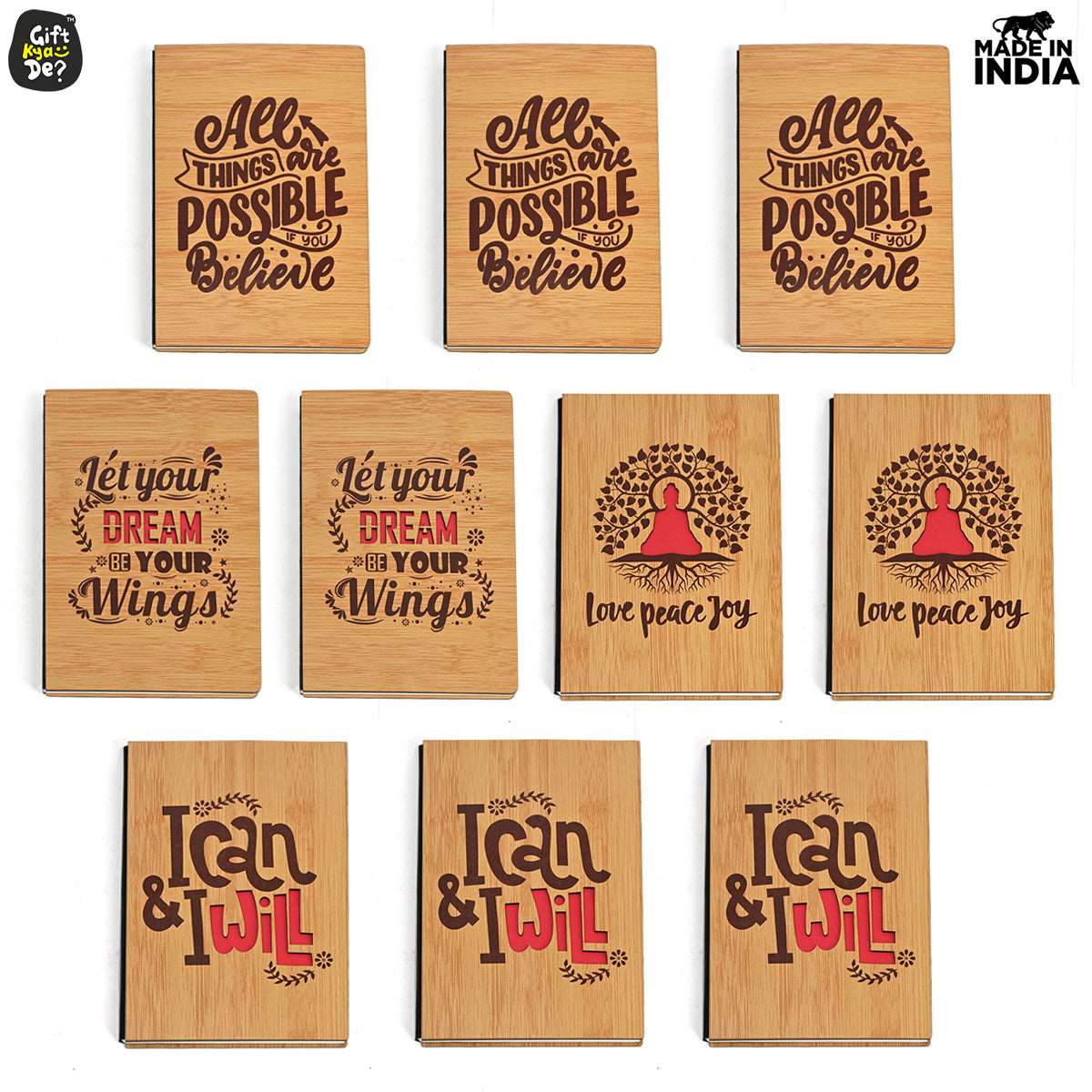 Diary Notebook | Motivational Quotes On Diary Front | Corporate Gifts (100 quality pages 8x6inch)