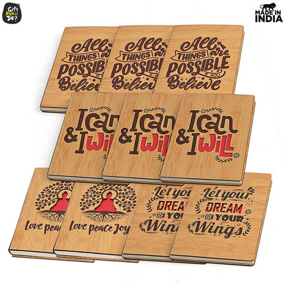Diary Notebook | Motivational Quotes On Diary Front | Corporate Gifts (100 quality pages 8x6inch)