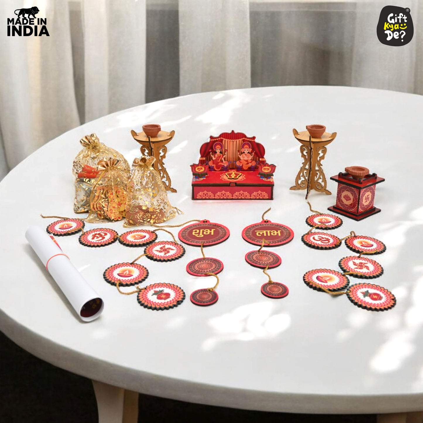 Diwali Decorations All-in-One Kit – 9 Pooja Decor Items | Diwali Hamper | Corporate Gifts