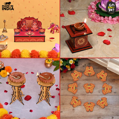 Diwali Decorations All-in-One Kit – 9 Pooja Decor Items | Diwali Hamper | Corporate Gifts