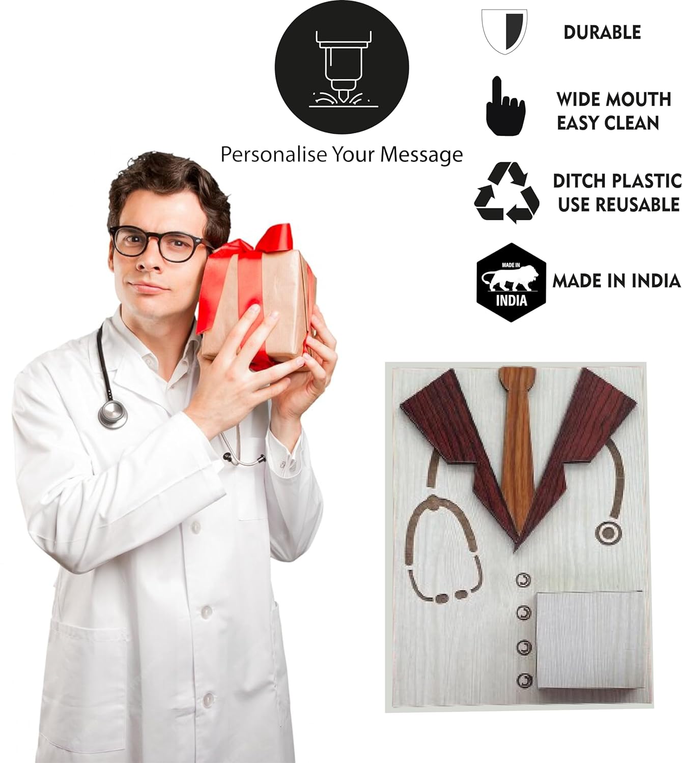 MustHome | Personalized Name Doctor Pen stand|